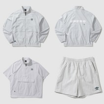엄브로 클래식 스탠넥 바람막이 반팔 아노락 반바지 세트 셋업 그레이