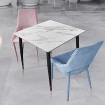 [모두랑가구]2인 세라믹 식탁세트 의자포함, 2인 화이트 상판+의자2EA