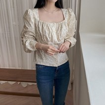 23봄신상 3SOGAN2 엘리스 쉬폰 플라워 패턴 블라우스 2color