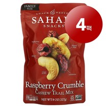 리암마켓 Sahale Snacks 사헬 스낵 캐슈 트레일 믹스 라즈베리 크럼블 227g 1팩, 4팩