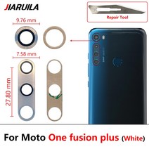 저무리 Moto G10 G20 G30 용 새 후면 카메라 유리 렌즈 One Zoom Vision Fusion 하이퍼 크리스털 카마라 (스티커 교체 부품 포함), 09 One Fusion