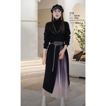 롱트임 니트 원피스 앞트임 임부복 루즈핏 박시핏 빅사이즈
