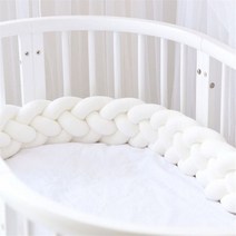 1M/2.2M/3M 아기 범퍼 유아용 침대 범퍼 신생아 매듭 꼰 범퍼 베개 쿠션 침구 세트 범퍼 룸 장식, 3M(118inch), C21