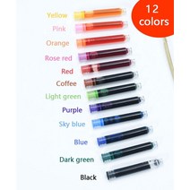 만년필선물 저가 11Pcs 만년필 혼합 잉크 세트 EF 0.38mm 팁 블랙/블루/레드 교체 가능한 사무실 쓰기 문구, 18 Color Ink-12pcs, 한개옵션1