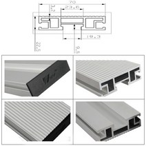 목공 작업대 용 450600800mm 알루미늄 프로파일 70mm 높이 t-트랙 diy 수정, 600, 600