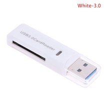 USB 3.0 TF SD 카드 리더기 마이크로 어댑터 스마트 메모리 노트북 액세서리, 03 White 3.0