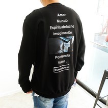4XL 빅사이즈티셔츠 벨라 일러스트 백프린팅 커플맨투맨