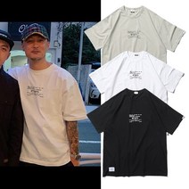 더블탭스 일본 조수 브랜드 wtaps Shawn Yue 같은 반팔 티셔츠 느슨한 모든 경기 순수면 편지 인쇄 커플 티셔츠 여름