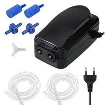수족관 공기 브로아 기포발생기3.5W 8W 12W 울트라 침묵 수족관 공기 펌프 듀얼 콘센트 조절 물고기 탱크, 02 EU Plug_02 8W