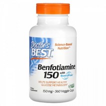 Doctors BEST Benfotiamine 벤포티아민 Thiamine 150mg 360배지캡슐