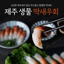 제주 딱새우회 싱싱한 횟감용 20미 40미 140g, 2. 딱새우회 140g 1+1