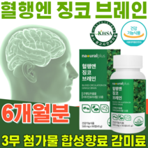 식약처 인증 혈행 앤 & 징코 은행잎 추출물 비타민 미네랄 플라보놀 배당체 36mg 3 무 첨가물 합성향료 착색료 감미료 기억력 혈행 건강 기능 식품 영양 보충 제 파는곳 추천, 2