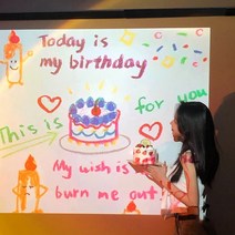 fooi 오늘의주인공 생일빔 생일축하 생일파티 미니빔 + 칩세트, 04. 마스코트 HBD
