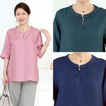 로즈맘 엄마옷 로즈맘 진주버튼인견블라우스(풍기인견원단)