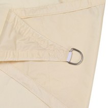 전원주택 테라스 그늘막 야외 카페 옥상 천막 어닝 2M 정원 파티오 풀 그늘 항해 방수 삼각형 UV 태양 보호소 캐노피 드롭 배송, 쌀 흰, 3x3x3m