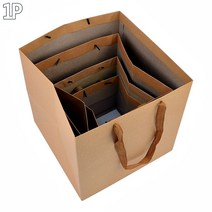 socean 테이크아웃푸드쇼핑백 무지 정사각 종이백 푸드 정사각 선물백 유치원 포장백 도시락 포장 봉투 paxkage pack, 블랙 - 대