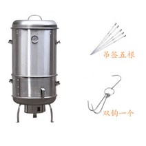 숯불 구이 드럼통 바비큐 야외 장작 오리 닭 그릴 원통 캠핑