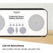 TechniSat VIOLA 2 S - 휴대용 DAB 라디오(DAB+ FM 알람 시계 스테레오 스피커 헤드폰 잭 Aux-In 2줄 디스플레이 버튼 제어 4와트 RMS) 흰색-검정-25744, 검은색, DAB+, BT, 모노, 액정 디스플레이