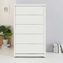 Sunshine 5단서랍장 오단서랍장 5단옷장 옷방 수납장 800 5160EA, 올화이트