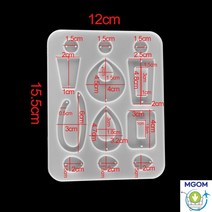 레진아트몰드 실리콘 금형 달 귀걸이 몰드 하트 주얼리 공예, Style 43