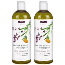 나우푸드 라벤더 아몬드 마사지 오일, 473ml, 2개