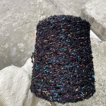 초미화 동글동글 융사 베일 스카프 스웨터 핸드메이드 털실 뜨개실 (500g), 도넛 블랙