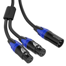 BEZOKABEL XLR 스플리터 밸런스 케이블 수 - 2 암 Y 3핀 0.3m 1피트, 16.5ft_Male to 2 Female XLR