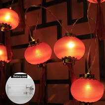 크리스마스랜턴 트리전구 트리조명 10led 2022 중국 새 해 붉은 랜턴 장식 홈 봄 축제 휴일 용품 램프 레이아웃 조명 축제 분위기, 03 B 10LED Battery case