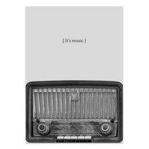 벽걸이 CD플레이어 향수 흑백 기타 라디오 CD 음악 장비 월 아트 캔버스 프린트 그림 장식 룸, [17] 60x90cm No Frame, [04] AB166-4