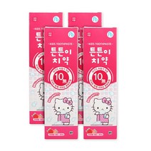 튼튼이치약 헬로키티 딸기향 80g x 4개, 튼튼이치약 헬로키티 딸기향 x4개