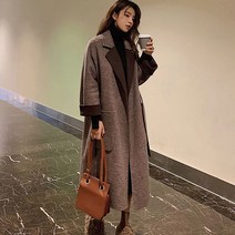 하운드투스 울 양면 캐시미어 모직 코트