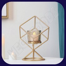 모던 입체큐브 캔들홀더 골드 인테리어촛대 티라이트홀더