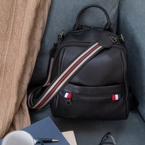 남성 천연가죽 캐주얼 백팩