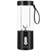 레몬 석류 녹 즙 짜기 짜개 Xi omi-530ML 전기 주서 휴대용 스무디 블렌더 USB 충전식 푸드 프로세서 과일 믹서 기계 미니 주서 블렌더 C, 검은색