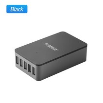 고속 충전기 무선 ORICO 데스크탑 USB 충전기 시리즈 멀티 포트 도크 아이폰 삼성 샤오미 화웨이 홈 오피, 01 DHE Black_02 AU Plug