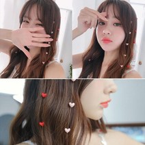 [퀵도매] 러블리 헤어핀/컬러피스 포인트머리핀 비즈헤어핀 똑딱핀 머리삔 웨딩헤어장식 셀프웨딩