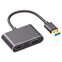 [야마비시컨버터] 셀인스텍 USB 3.0 TO HDMI 플러스 VGA 멀티 컨버터, UH02
