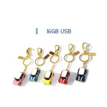 미니쿠퍼 USB메모리 16GB 키홀더 메탈키링 열쇠고리 미니어처 미니쿠퍼 용품 액세서리, (05)블루