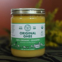 퓨어인디언푸드 100% 유기농 기버터 순수 버터 14oz (398g), 1개, 396.89ml