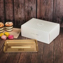 중앙패키지 원터치간편조립랑데뷰롤케익상자(받침포함)2줄set 1개 선물상자