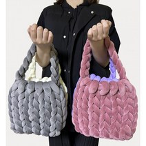더블엠 자이언트얀 벨벳 가방 망고실 빅얀 루피실 왕모찌실 뜨개실 폴리백
