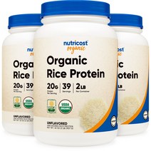 오가닉 쌀 프로틴 2lb 무맛 3병, 단품