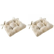 Pillow Perfect Documented Vermeil 양면 의자 패드 2개 세트 골드 USA 미국, Chair Pads, 15.5