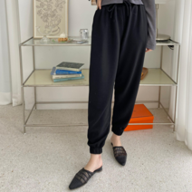요모조모플러스 여성빅사이즈 캐주얼 스판 배기 밴딩 조거 팬츠(66-100)