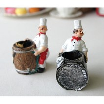 요리사 캐릭터 드럼통 이쑤시개통 2P 휴대용이쑤시개, 1개, 상세페이지 참조