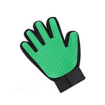 개 애완 동물 손질 장갑 실리콘 고양이 브러시 deshedding 헤어 장갑 개 목욕 청소 용품 동물 빗 by, 왼손, 협력사, 초록