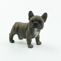 큐티 프렌치 불독 모델 인테리어 소품 강아지 실사 피규어 인형 모형, 서있는 자세 작은 법투 (호반색)