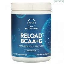 MRM 뉴트리션 리로드 BCAA+G 워터멜론 840g 아미노산 비타민B6 류신 글루타민 베타알라닌 아이소류신 발린