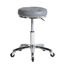 크라운 환의자 보조 회전의자 스툴, 그레이 실버