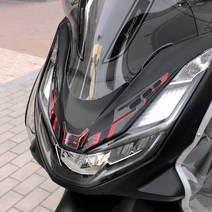 2021 혼다 PCX125 계기판 커버 데칼 카본 우레탄 로고 엠블럼 스티커, Red - 레드, 2번 가니쉬 패드 카울 패드